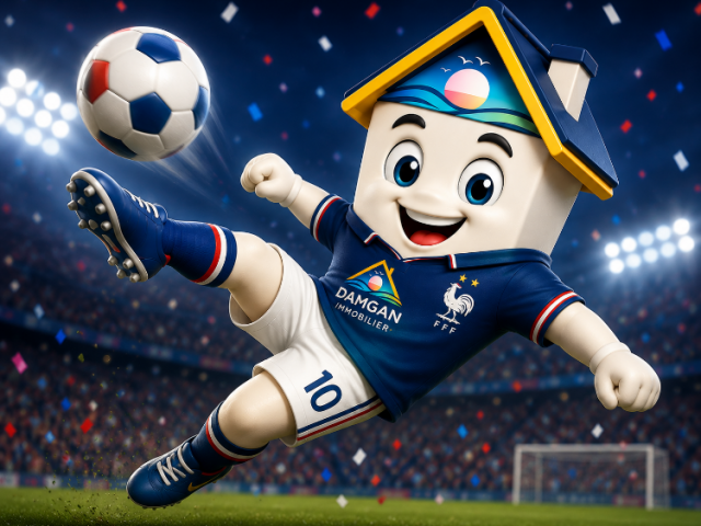 DAMI, notre nouvelle mascotte, a décidé de soutenir les Bleus !